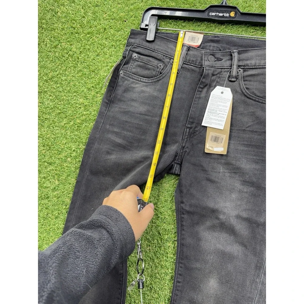 Levis 519 Jeans Mens 30x32 Extreme Skinny Stretch Sits Below Waist Black Denim